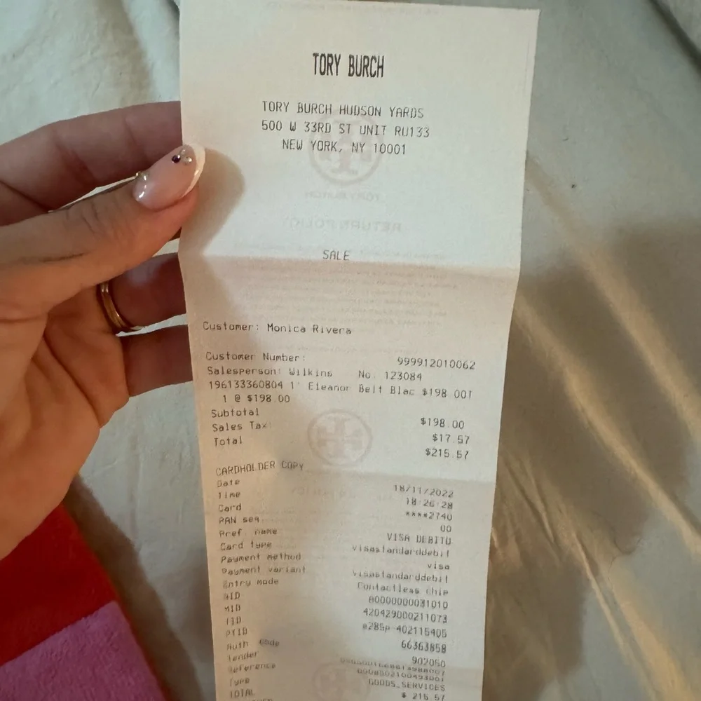 Tory Butch Eleonor Black Belt 1’ - Picture 5 of 6